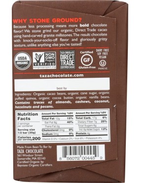 Taza Chocolate Cacao Nib Crunch (10x2.5 OZ)