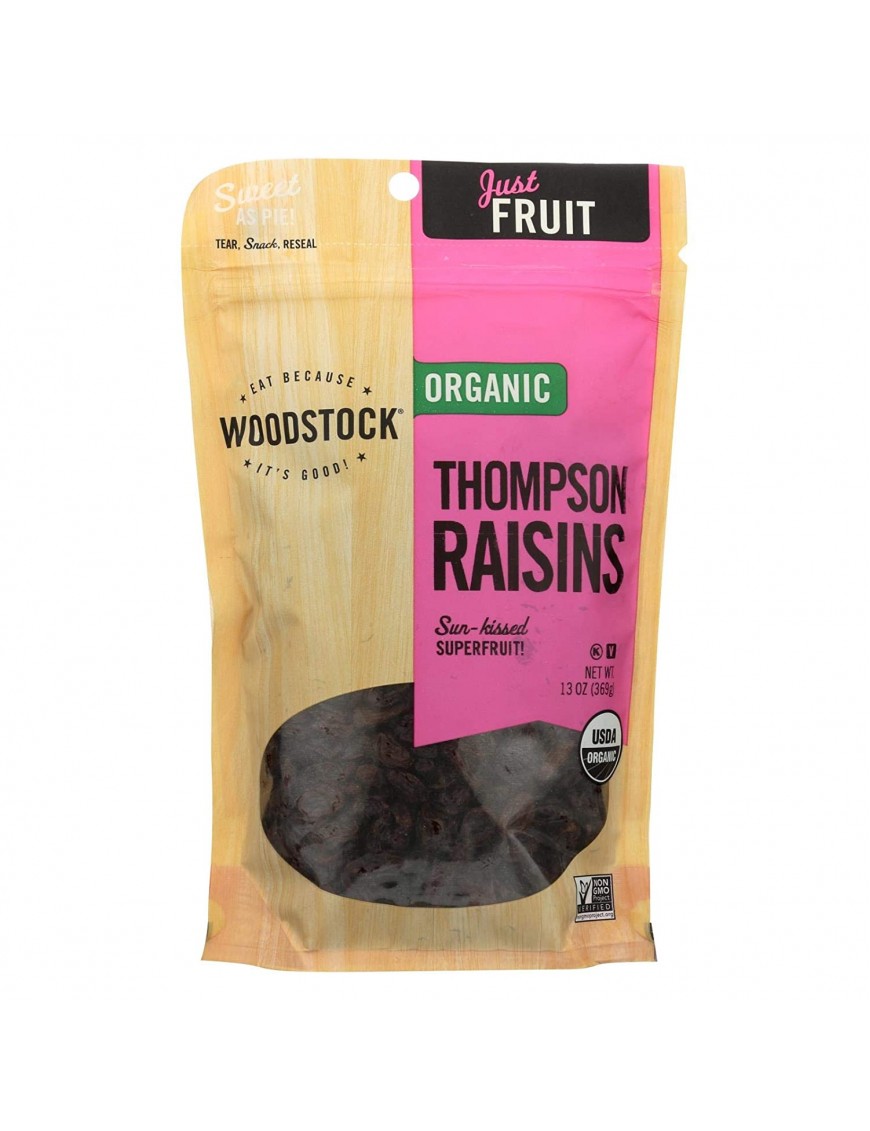 Woodstock Organic Thompson Raisins (8x13 Oz)