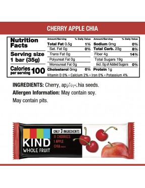 Kind Pressed Cherry Apple Chia Bar (12x1.2 OZ)