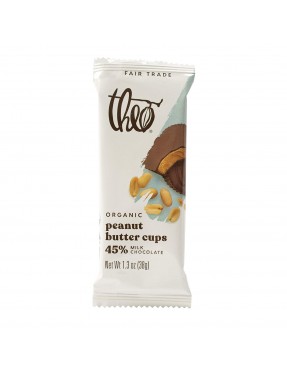 Theo Chocolate Milk Chocolate, Peanut Butter Cups (12x1.3 OZ)