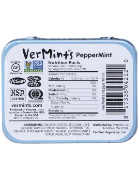 Vermints Peppermint Breathmints (6x1.41 Oz)