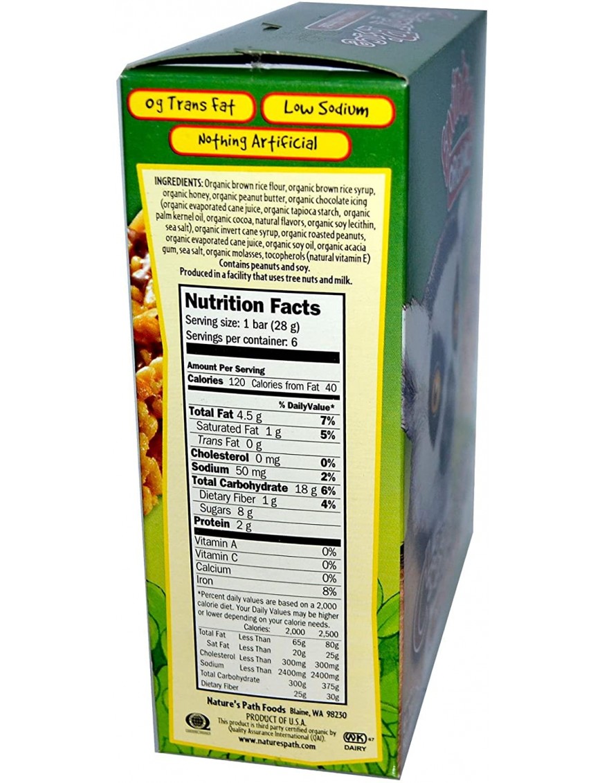 Envirokidz Lemur Peanut Choco Crispy Bar (6x6 Oz)