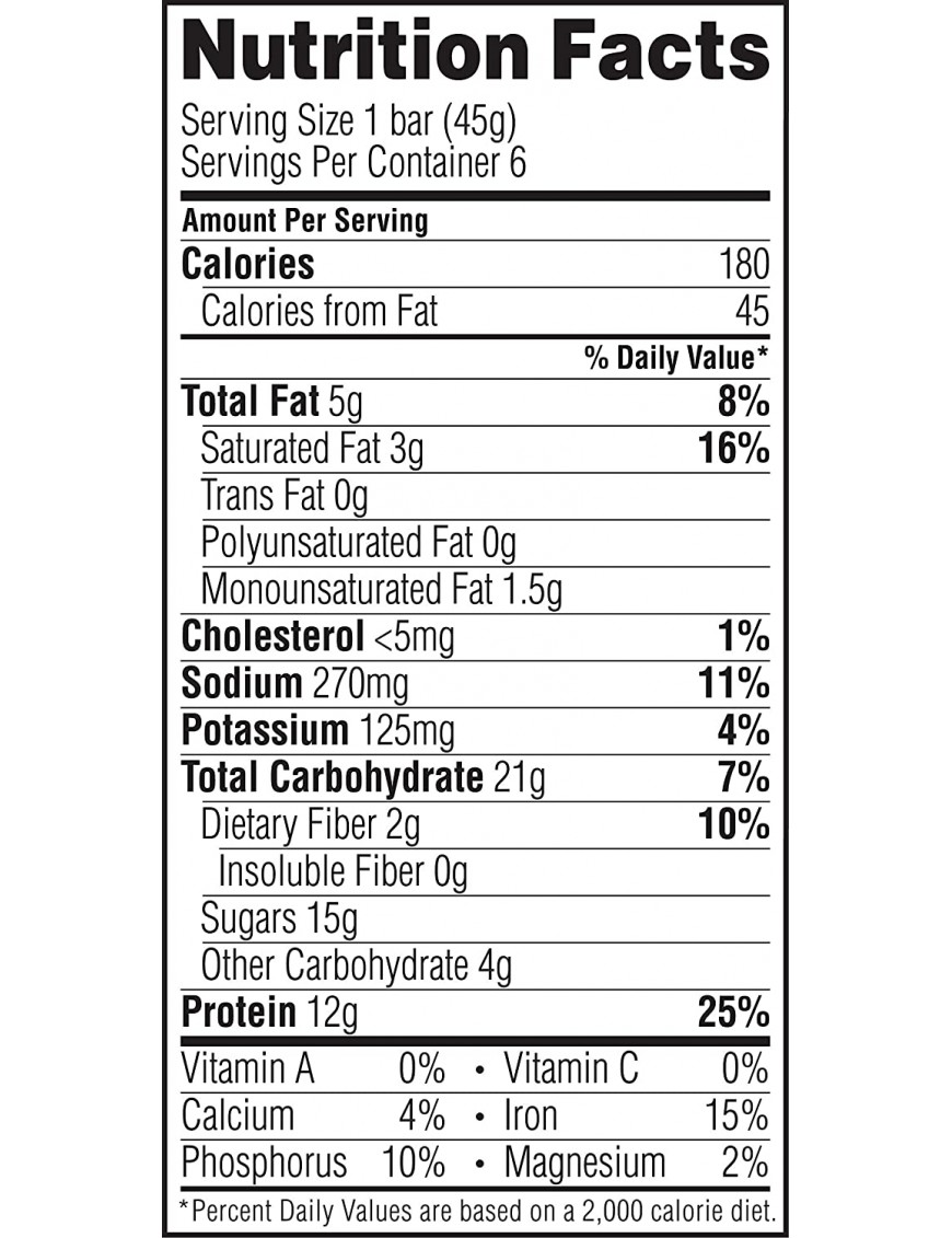 Luna Protein Bar for Women Chocolate Salted Caramel (12x1.59 OZ)