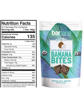 Barnana Banana Bites, Coconut (12x3.5 OZ)
