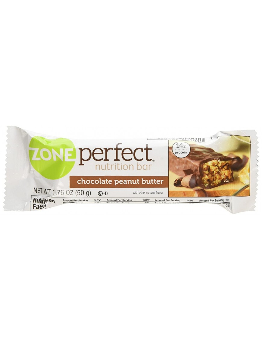 Zone Choc Peanut Butter Nutrition Bar (12x1.76 Oz)
