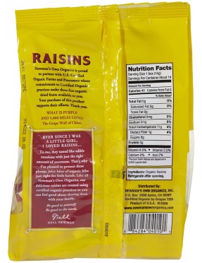Newman's Own Organics Raisins Mini Boxes (12x14x.5 Oz)