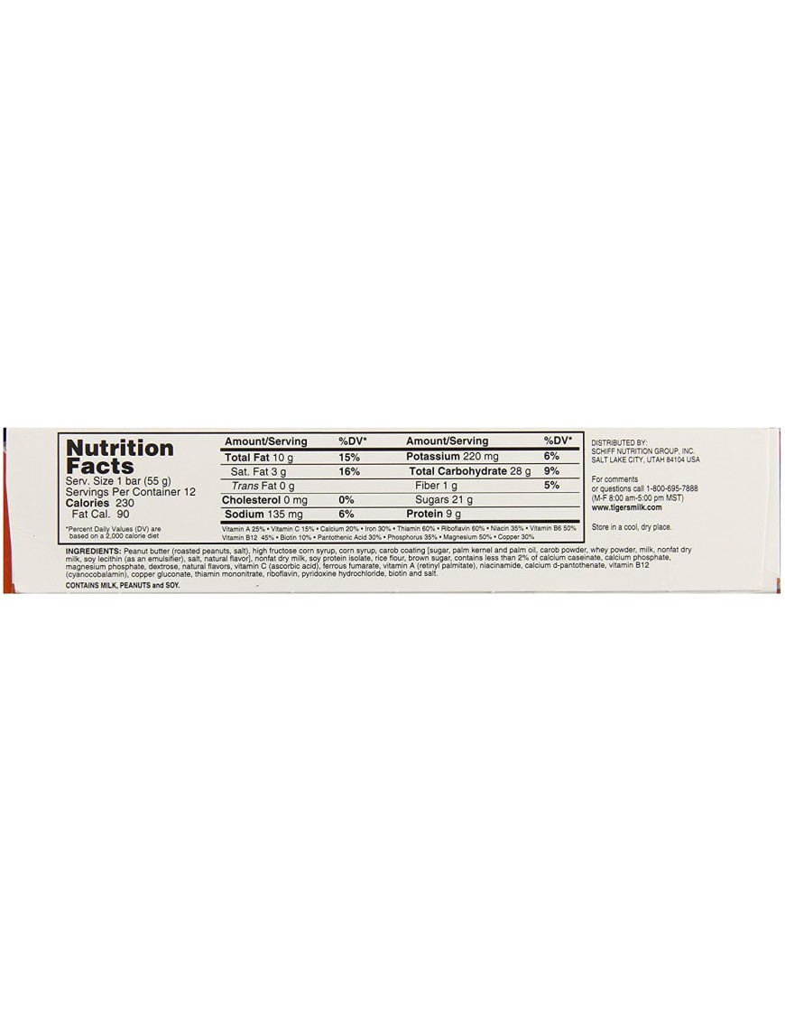 Tigers Milk Peanut Butter Bar (12x1.94OZ )