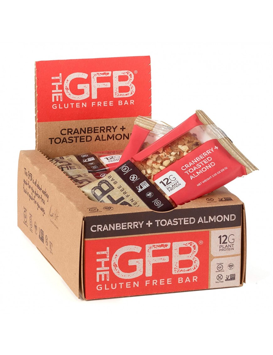 The GFB Cranberry Toasted Almond Bar Gluten Free (12x2.05Oz)