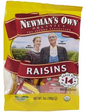 Newman's Own Organics Raisins Mini Boxes (12x14x.5 Oz)