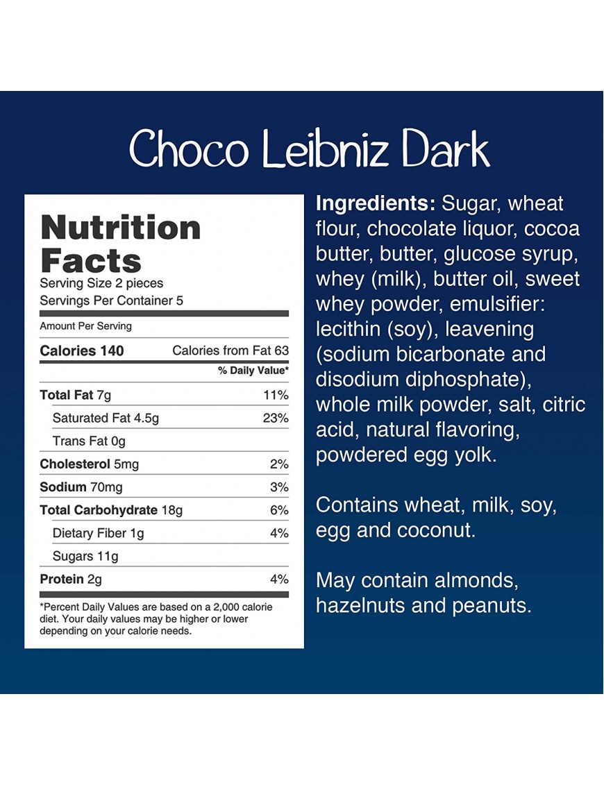 Bahlsen Dark Choco Leibniz Biscuits (12x4.4Oz)