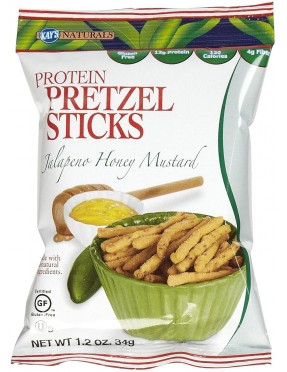 Kay's Naturals Better Balance Pretzel Sticks Jalapeno Honey Mustard 1.2 Oz (6 Pack)