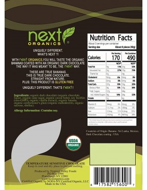 Next Organics Organic Dark Chocolate Bananas (6x4 OZ)