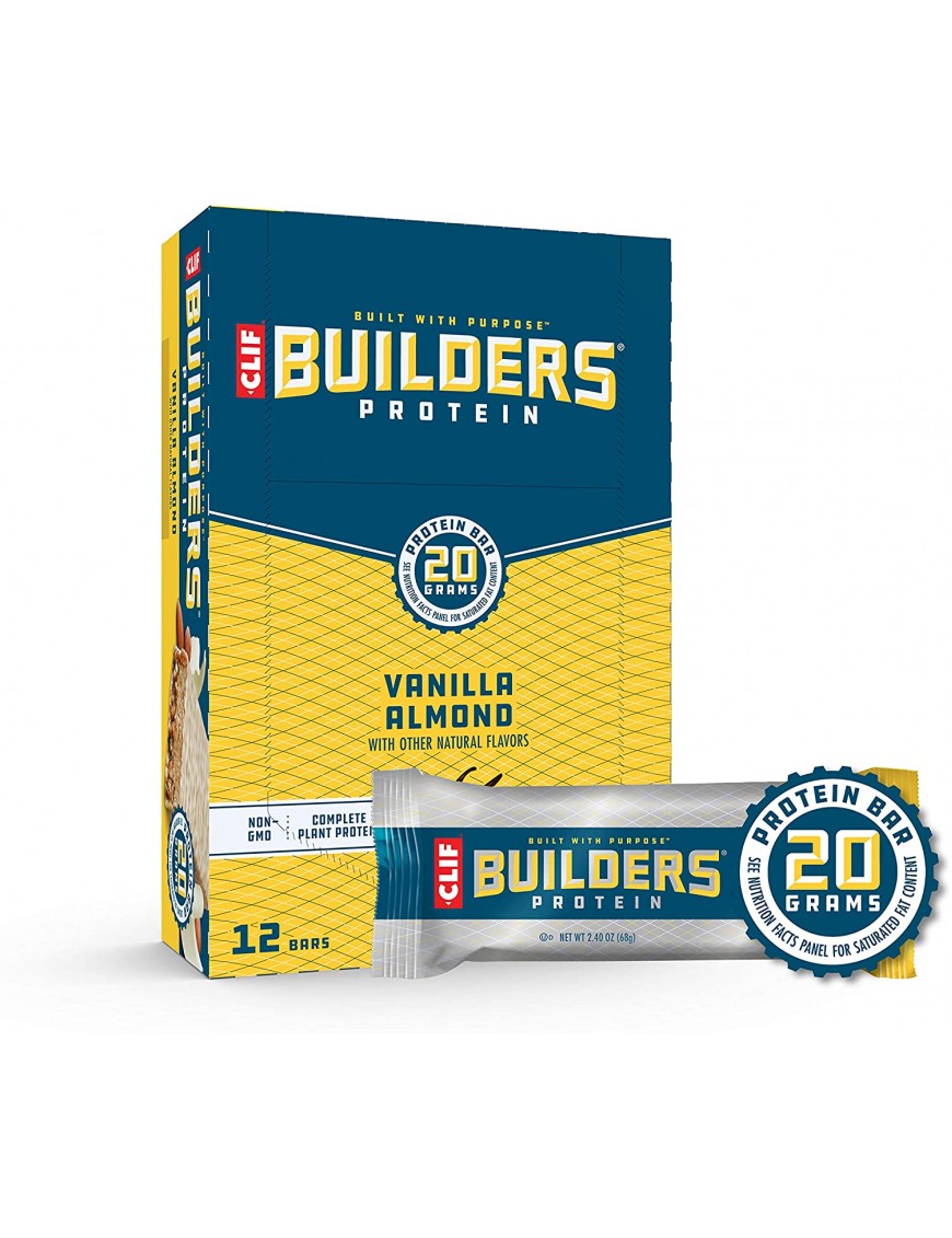 Clif Bar Vanilla Almond Builder Bar (12x2.4 Oz)