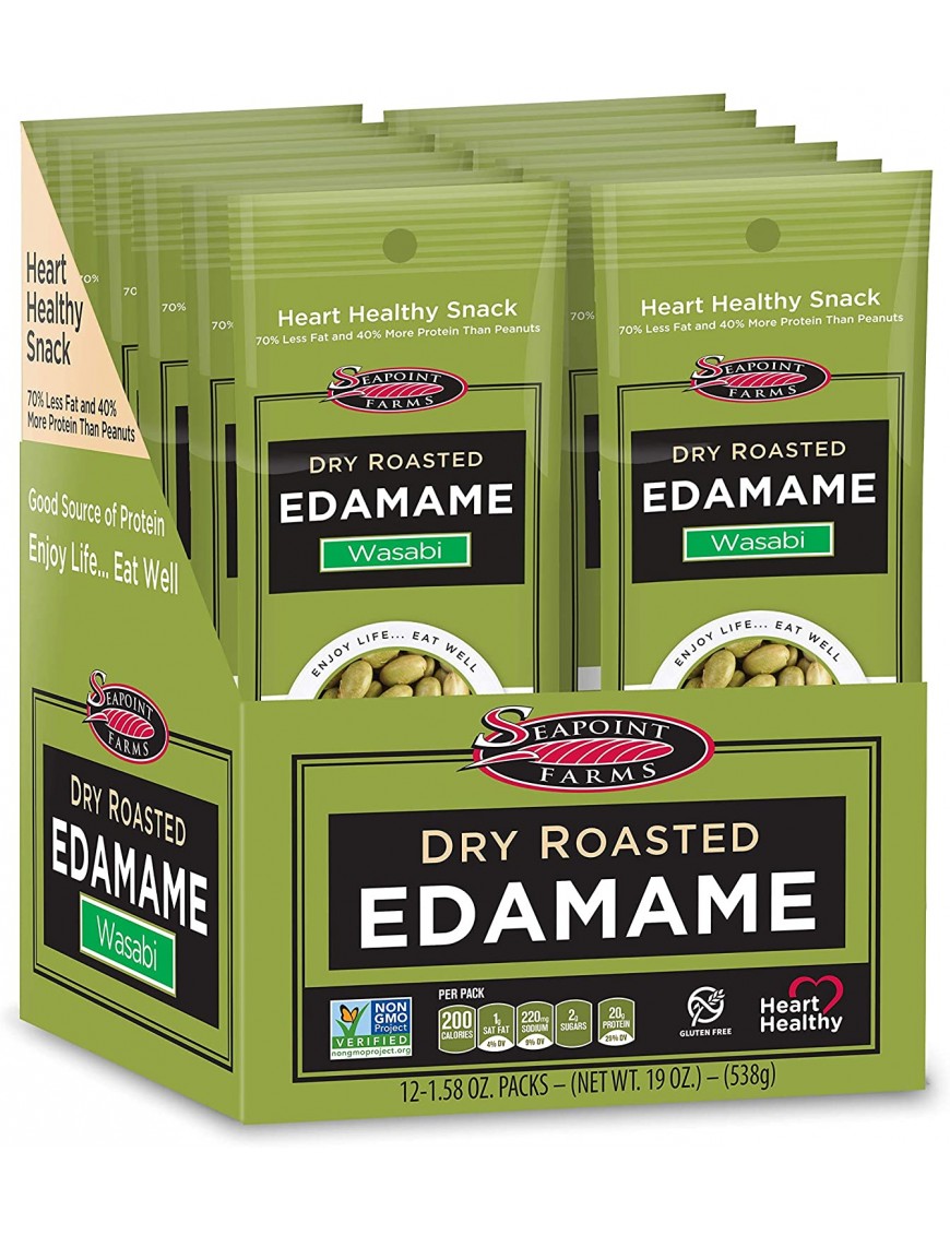 Seapoint Farms Dry Roasted Edm Wasabi (12x1.58OZ )
