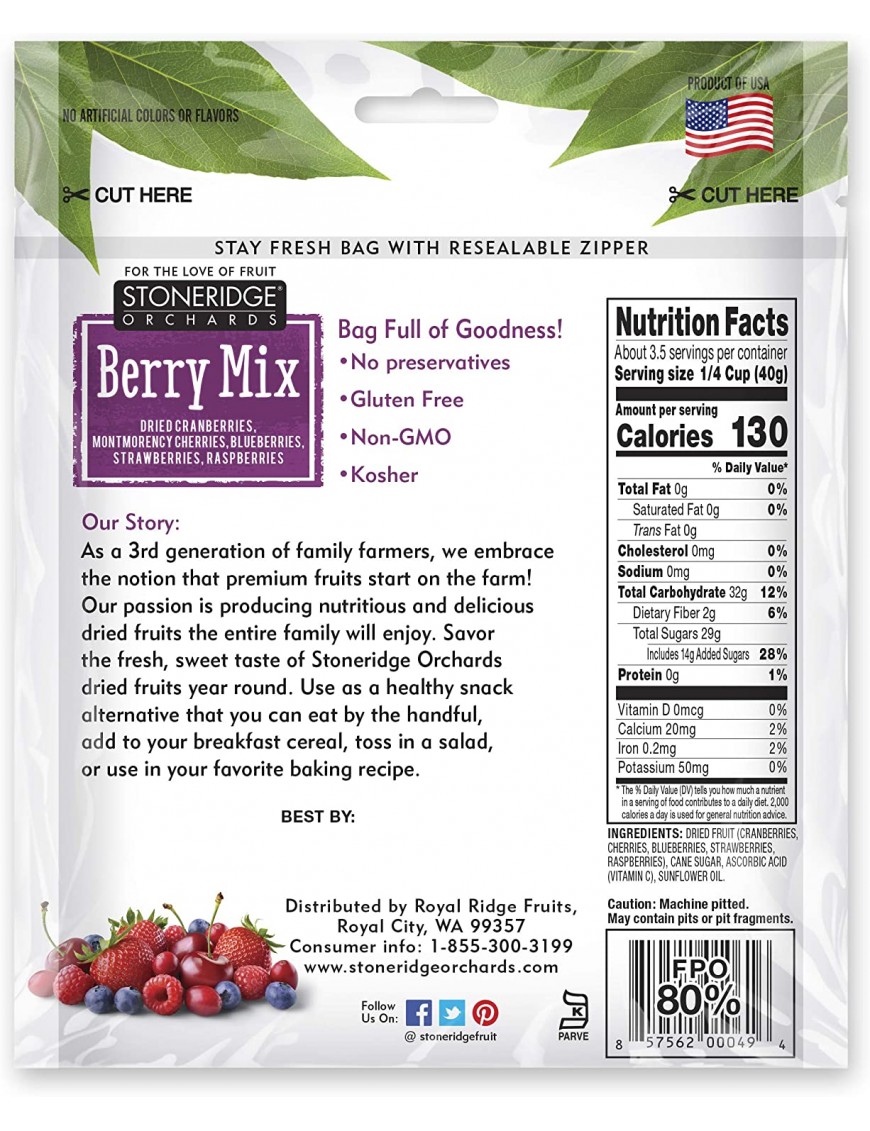 Stoneridge Orchards Dried Berry Mix (6x5Oz)
