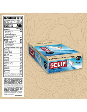Clif Bar Org White Choc Macadamia Clif Bar Bar (12x2.4 Oz)