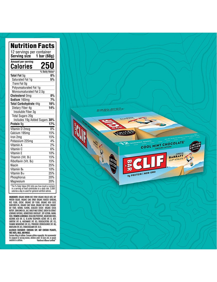 Clif Bar Coolmint Chocolate Clif Bar Bar (12x2.4 Oz)