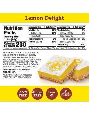 ThinkThin High Protein Lemon Delight Bar (10x2.1 OZ)