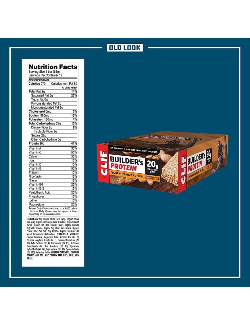 Clif Bar Peanut Butter Builder Bar (12x2.4 Oz)