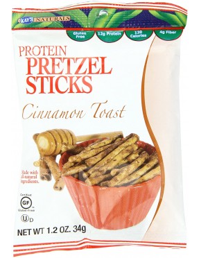 Kay's Naturals Protein Pretzel Sticks Cinnamon Toast 1.2 Oz (6 Pack)