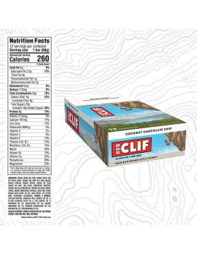 Clif Bar Organic Coconut Chocolate Chip Bar (12x2.4 Oz)