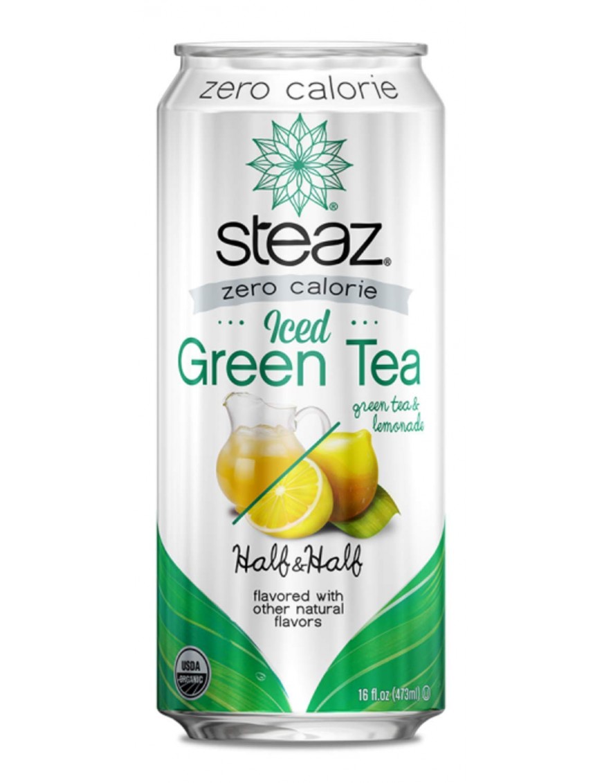Steaz ZERO Calorie Half N Half Iced Tea (12x16 Oz)