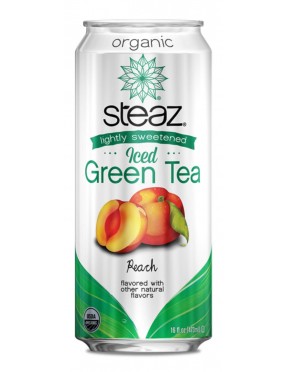 Steaz Energy Peach Iced Green Tea (12x16 Oz)