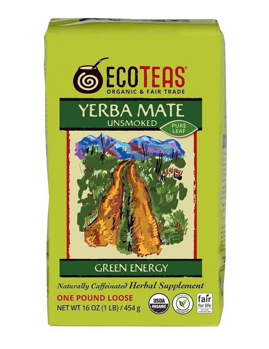 ECOTEAS Yerba Mate Pure Leaf Loose Tea (6x1LB)