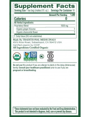 Traditional Medicinals Golden Ginger Tea (6x16 Bag)