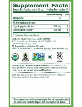 Traditional Medicinals Peppermint Tea (6x16 Bag)