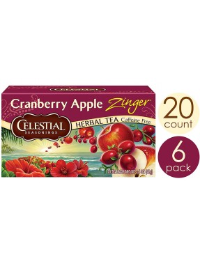 Celestial Seasonings Cranberry Apple Zinger Herb Tea (6x20bag)
