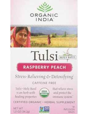 India Raspberry Peach Tulsi Tea (6x18 CT)