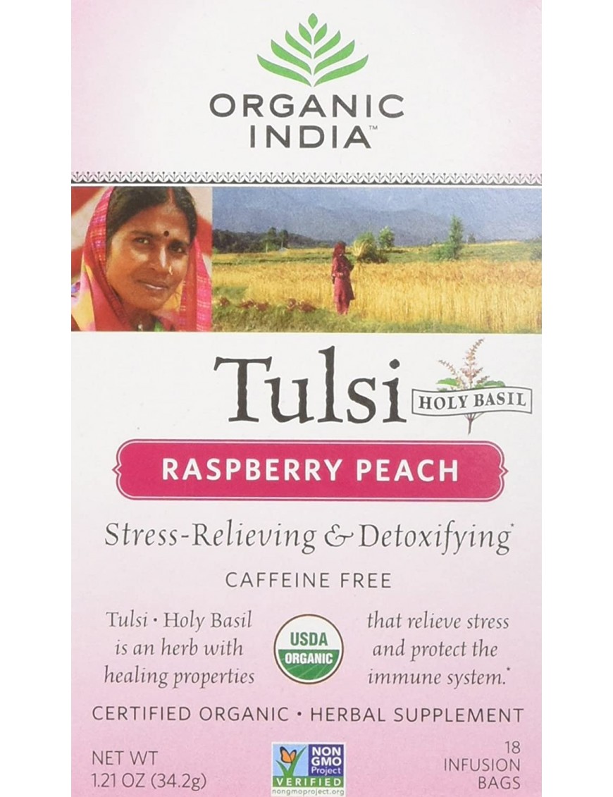 India Raspberry Peach Tulsi Tea (6x18 CT)
