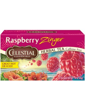 Celestial Seasonings Raspberry Zinger Herb Tea (1x20 Bag)