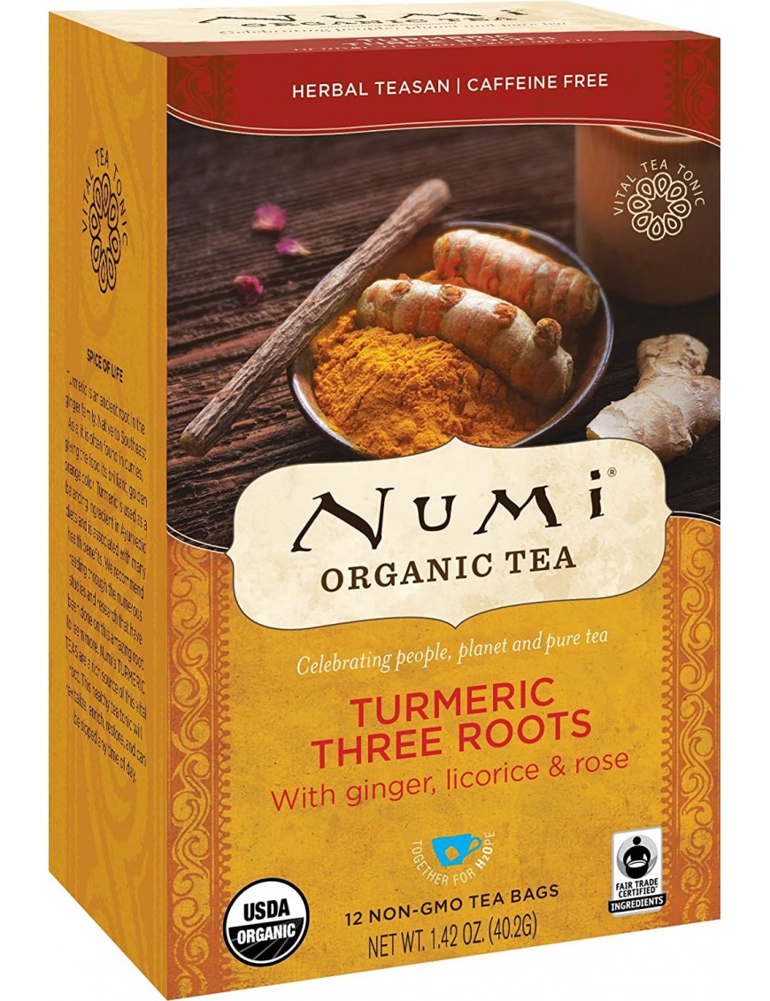 Numi Tea Three Roots,Ginger,Licrc,Rose (6x12 BAG)