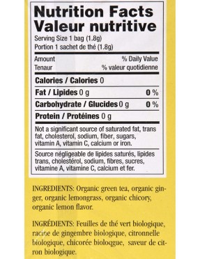 Uncle Lee's Tea Organic Imperial Lemon Ginger (1x18 Bags) 