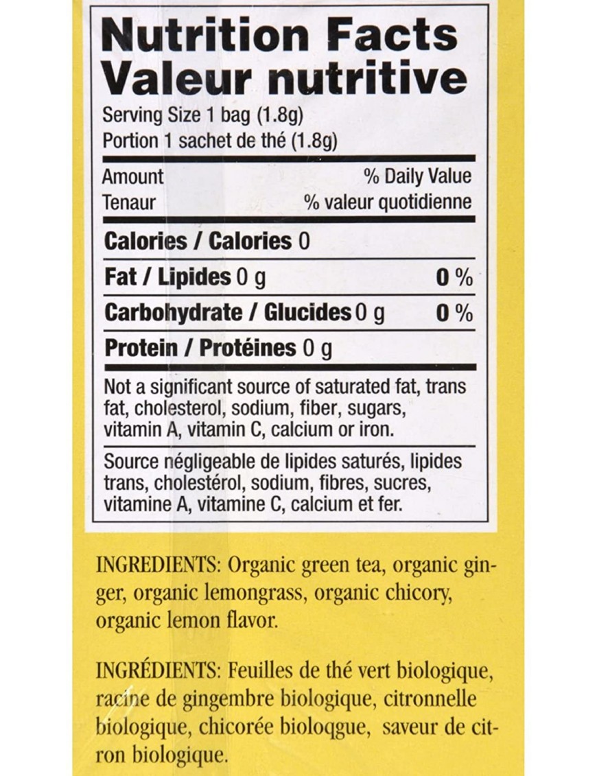 Uncle Lee's Tea Organic Imperial Lemon Ginger (1x18 Bags) 