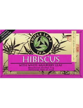Triple Leaf Tea Hibiscus wxWhite Mulberry Leaf (6x20 BAG)