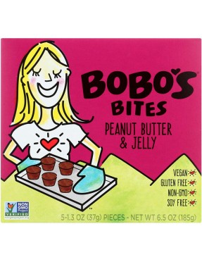 Bobo's Oat Bars Bites, Peanutbutter & Jelly (6x5x1.3 OZ)