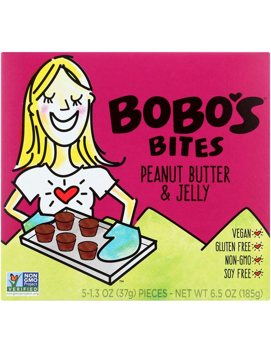 Bobo's Oat Bars Bites, Peanutbutter & Jelly (6x5x1.3 OZ)