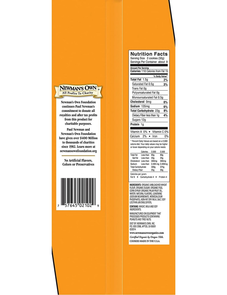 Newman's Own Organics Low Fat Figs (6x10 Oz)