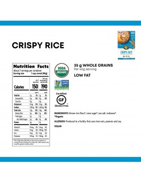 Nature's Path Whole Grain Crispy Rice Cereal (12x10 Oz)