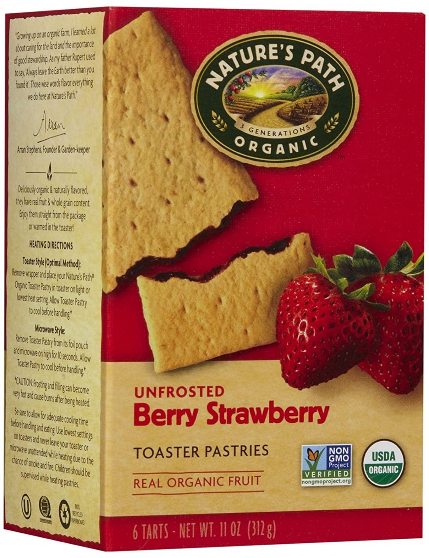 Nature's Path Un-Frosted Strawberry Toaster Pastry (12x11 Oz)