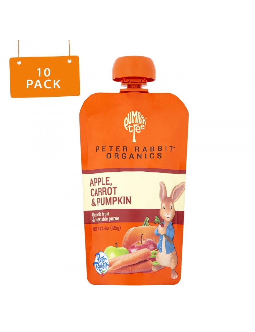 Peter Rabbit Organics Pumpkin Carrot & Apple Fruit Puree (10x4.4 Oz)