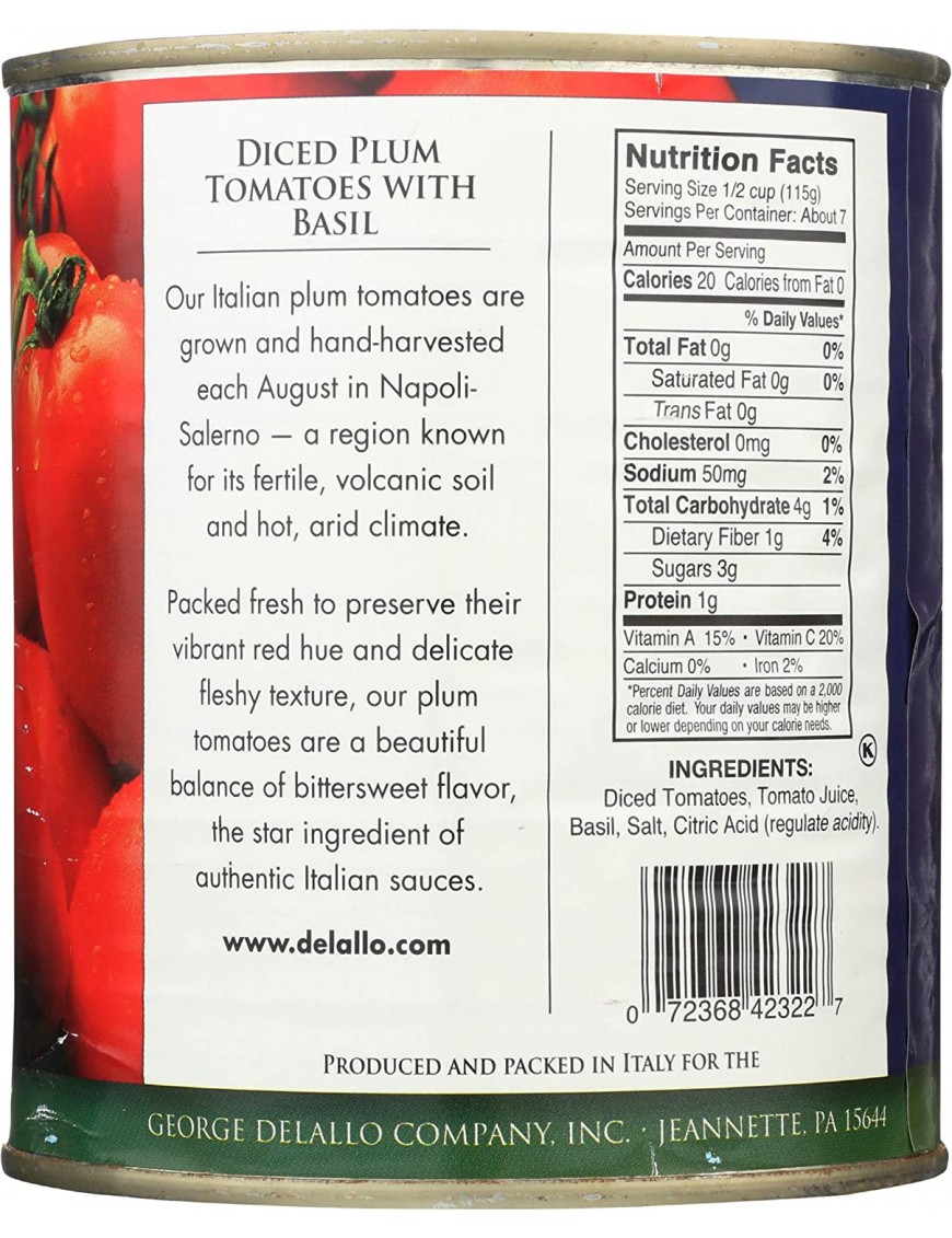 De Lallo Italian Diced Tom (12x28OZ )