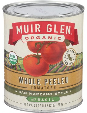 Muir Glen Whole Pls Tomato With Basil (12x28 Oz)