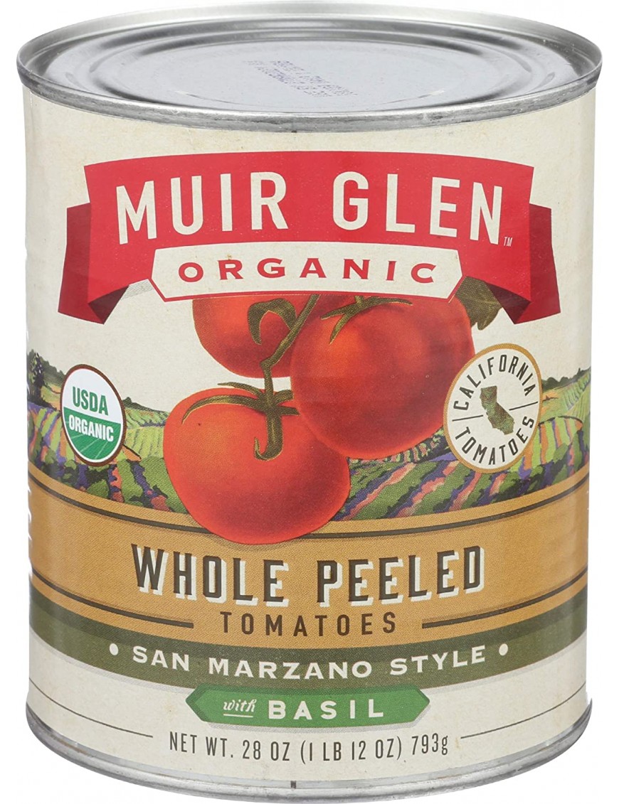 Muir Glen Whole Pls Tomato With Basil (12x28 Oz)