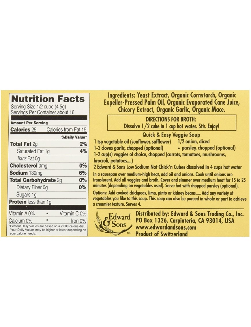 Edward & Sons No Chicken Boulln Lowsod (12x2.5OZ )